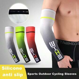 1/2pcs Unisex Breathable Polyester Arm Sleeves, Outdoor Cycling, Hiking, Fishing, Basketball, UV Protection, Icy Cool