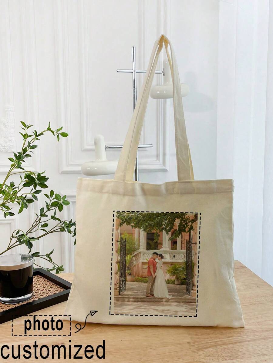 1 pieza Bolso de hombro tipo tote personalizado para mujer, de gran capacidad, único, ligero, plegable, estampado, de moda, como regalo, para ir de compras, reutilizable, lavable, adecuado para la escuela, viajes, regalo de regreso a la escuela, regalo de graduación para profesores, bolso de playa, bolso de compras de vacaciones, portátil, multifunción, versátil, de gran capacidad, ligero, funcional, práctico, de uso general, colorido, adorable, divertido, estilo kawaii, vibraciones de vacaciones, minimalista, de ocio, para ir y venir, personalizado, único, personalizado, regalos ideales para ella, novio, novia, familia, mujeres, principiantes y trabajadores de oficina, amigos, para aniversarios, para cumpleaños, para actividades al aire libre/salidas/viajes/senderismo/estadio/deportes/escalada, para negocios/ir y venir/trabajo/oficina