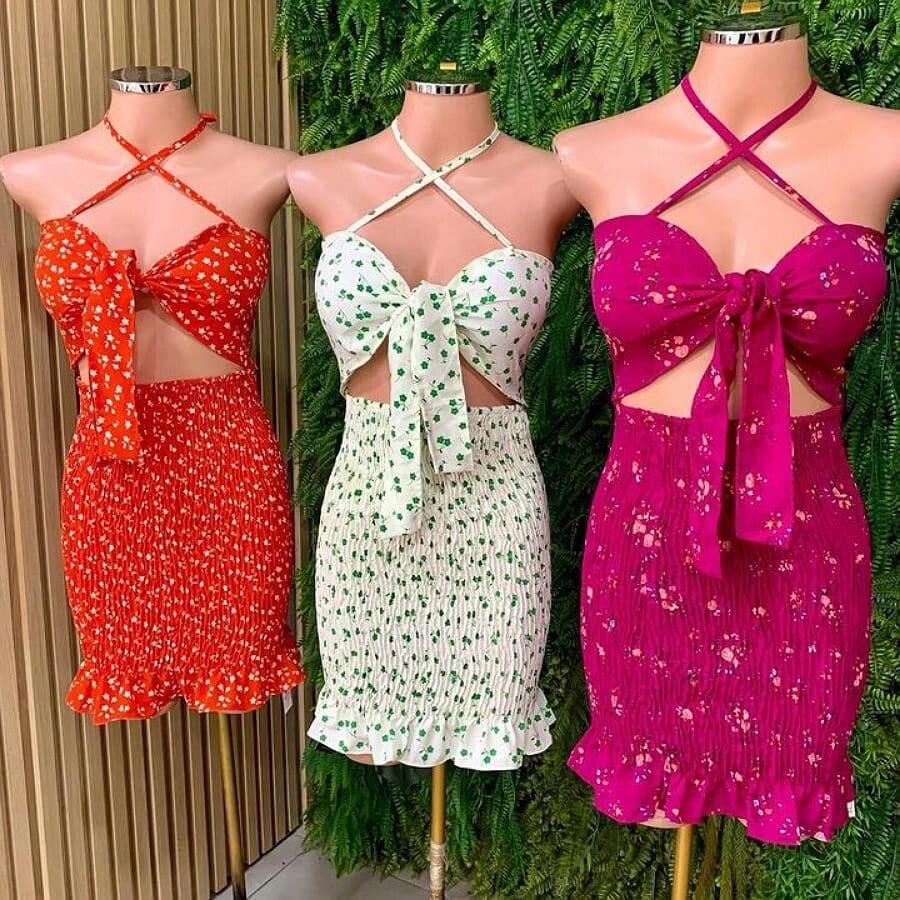 conjunto em lastex duas peças - Branco - Visão 1