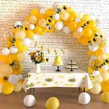 45 个/套黄色和金色纸气球适用于婚礼、生日、毕业典礼、周年纪念、单身派对和舞会装饰 - 乳胶气球适合室内庆祝活动 - 彩色 - 查看 2