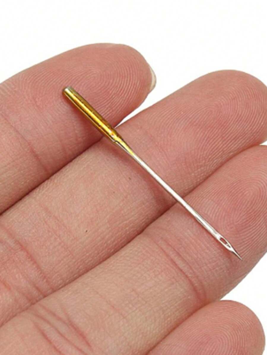 Titanium Plated Universal Sewing Machine Needles, Golden, 1Packs (10