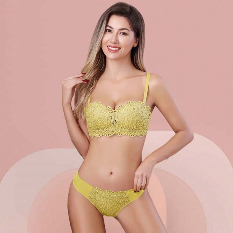 Z&D Women Sexy Lingerie Sets - Màu vàng - Xem 1