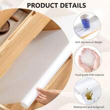 1 Cuộn Tấm Lót Kệ Trong Suốt Cho Tủ Bếp, Không Dính, Tấm Lót Tủ Lạnh Chống Trượt Và Chống Dầu, Tấm Lót Ngăn Kéo Chống Thấm Nước Cho Nhà Bếp, Tấm Lót Chống Bụi Cho Tủ Quần Áo, Tấm Lót Chống Trượt Cho Tủ Giày, Tấm Lót Chống Trượt Cho Máy Tính Để Bàn Phòng Khách, Thảm Trải Bàn Ngoài Trời Cho Vườn, Thảm Trải Sàn - Nhiều màu - Xem 6