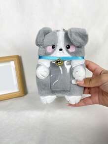 Pandantiv cu suport pentru cărți de pluș cu animale din desene neutre, carte de celebritate, carte de identitate, pentru depozitare, păpușă umplută, design super moale pentru întoarcerea la școală, accesorii pentru decorarea camerei