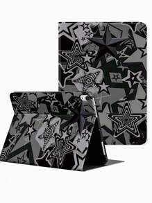 Ayotu Y2k Star & Zebra Stripes Patroon Hoesje Compatibel Met Samsung Galaxy Tab, IPad 9e/8e/7e Generatie 10.2 Inch, Nieuwe IPad 10e Generatie Hoes, Met Automatische Wake/Sleep, Vier Hoezen Anti-Val