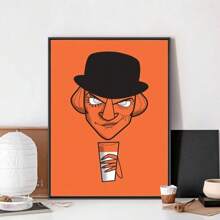 1pc Wall Arts Posters Frameless Clockwork Orange Poster Frameless Poster Kraft Club Bar Paper Retro Poster Wall Art Painting Bedroom Learning Pop,Canvas