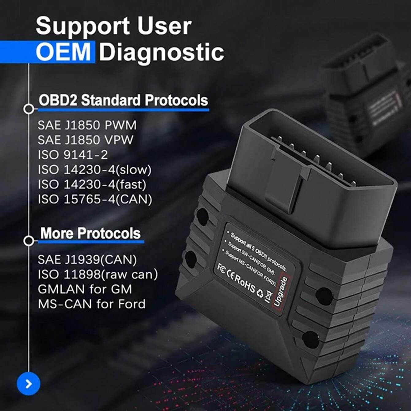Escáner ELM327 V2.2 Bluetooth 3.0 4.0 OBD2 OBD 2 BimmerCode FORScan ...