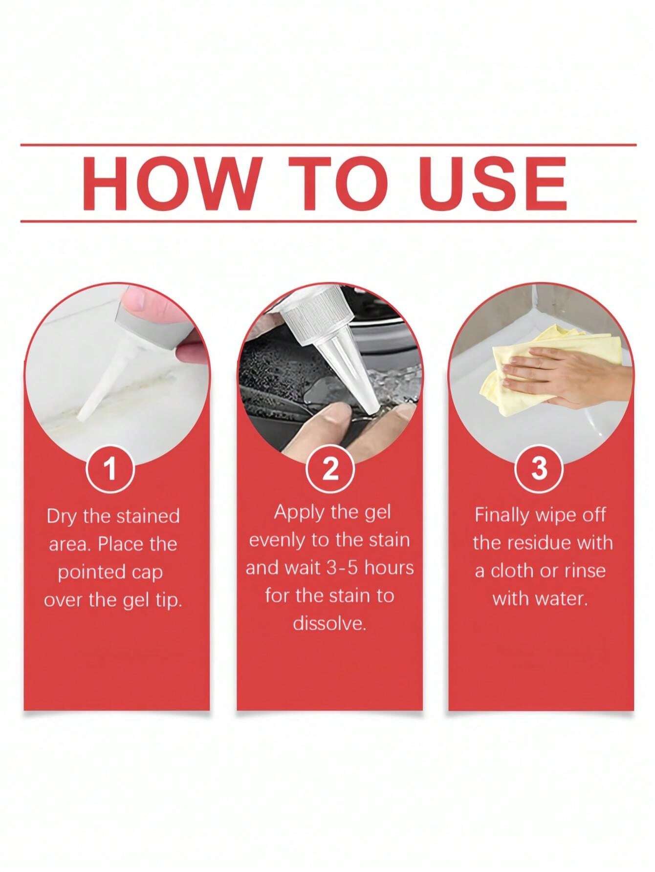 Stain Removal Gel, AntiMold Cleansing Gel For Cleaning Washing Machine