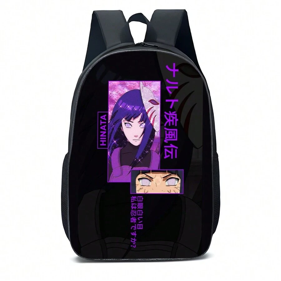 Children's Backpack For Kids Hinata Hyuga Print New Kids Novelty Drawing Children - 黑色 - 查看 1