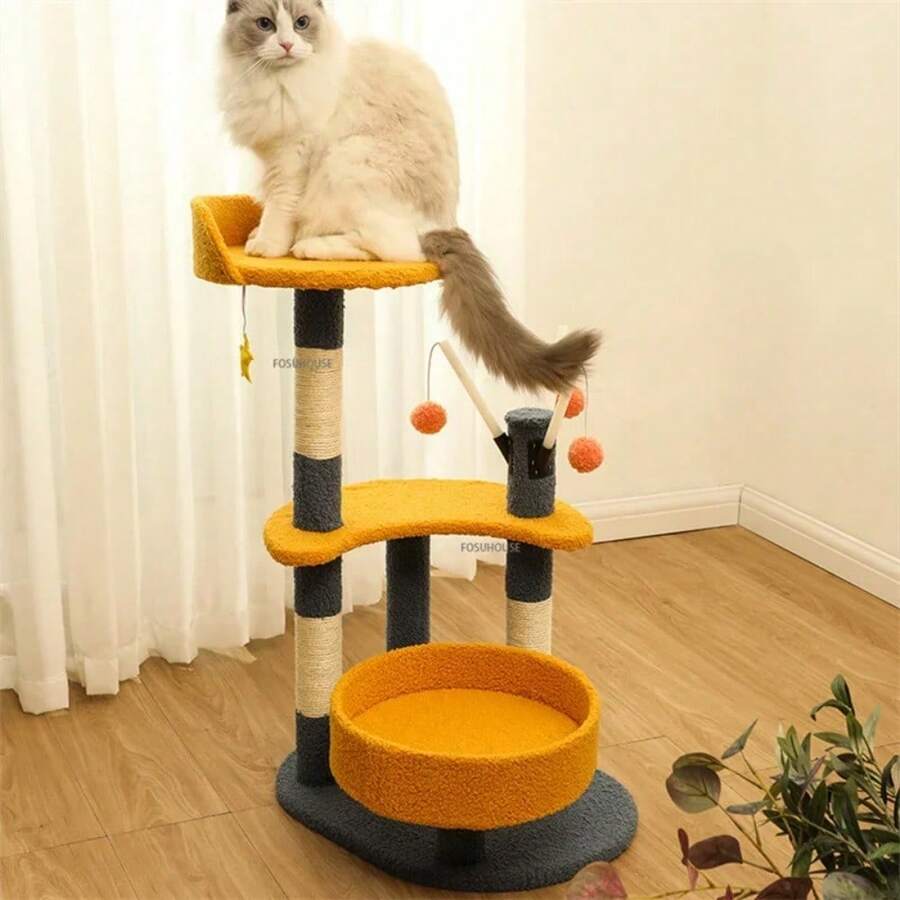Creative Cat Tree House Cats Climbing Frame Scratching Post For Cat