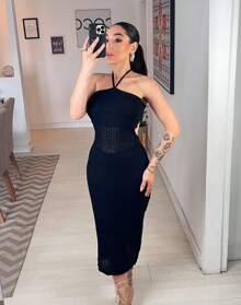 Amanda Long Dress - màu đen - Xem 1
