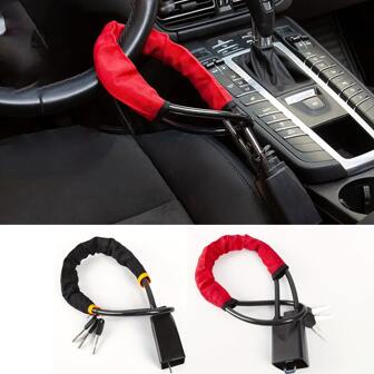 Besper Car Steering Wheel Lock With Seat Belt Buckle, Sturdy Lock, Universal Anti-Theft Device Lock, Suitable For Truck Sturdy Anti-Theft Lock Buckle, Car Lock, Car Steering Wheel Universal Anti-Theft Lock