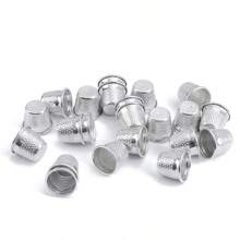 5/12 pièces Étuis à doigt métalliques argentés/dorés pour tailleur - Protection du doigt et bouclier de préhension pour la couture et l'artisanat