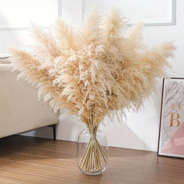 Ramo de 8 piezas/11 piezas de Pasto Pampa Beige Alto, Pasto Pampa Esponjoso y Lujoso de 1 m/39.3 in, para decoración de boda/hogar/exterior, estilo bohemio o campestre, Día de San Valentín, regalo, decoración de otoño