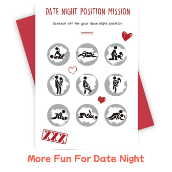 Naughty Scratch Off Sex Position Birthday Card For Boyfriend, Funny Valentine's Day Card, Cheeky Dating Card For Him Her, Adult Sex Game Card