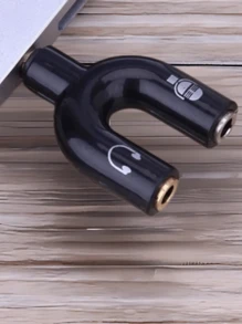 Adapter For Headset Microphone Lapel P2 X P3 Audio - Black - View 7