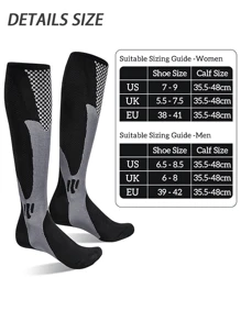 1 par de calcetines de compresión Medias de soporte para hombres calificadas como las mejores para viajes, vuelos largos, regalo de Navidad para amigo, madre, padre, trabajo, atletismo, gimnasio, deporte, running, senderismo, ciclismo