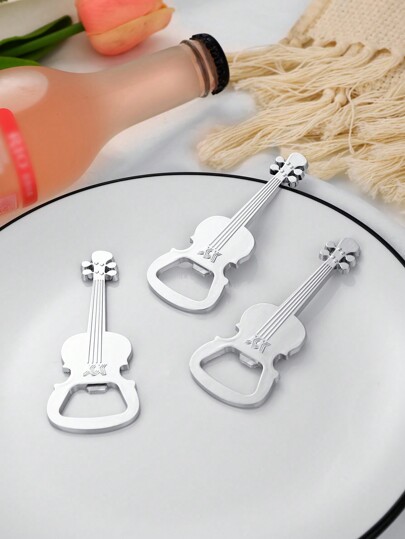 1pc Zinc Alloy Simulated Guitar Beer Bottle Opener