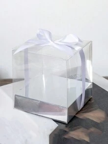 12 件迷你透明塑料纸杯蛋糕盒、蛋糕饼干糖果包装盒容器婚礼派对礼品纸杯蛋糕礼盒用品、蛋糕饼干糖果包装盒用于蛋糕甜点烘焙包装装饰、PET 方形透明纸杯蛋糕蛋糕盒（带丝带）、单个纸杯蛋糕容器、带插件和丝带的透明面包盒、单个小蛋糕礼品盒 - 彩色 - 查看 9