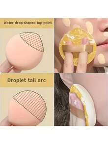 Bộ bông phấn Pure Powder Puff, dụng cụ trang điểm không mùi thân thiện với da, mút tán mỹ phẩm Flawless, bông phấn nền siêu mềm không ăn phấn chuyên dụng, dụng cụ trang điểm làm đẹp dạng phấn mặt - Nhiều màu - Xem 5