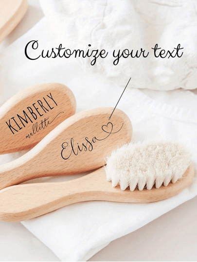 1/5/10pcs Custom Personalized Baby Hair Brush Shower Gift Engraved Baby Brush | Newborn Keepsake | Gifts For New Moms Baby Boy Girl Gifts, Christmas Halloween Thanksgiving Gifts