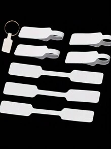 500-100pcs/Set Jewelry Price Tags Stickers, Square Label Pricing Self-Adhesive Blank Tags For Rings, Necklaces, Earrings Price Identification Rectangular Labels, Suitable For Easter, Halloween, Christmas, Thanksgiving, Mother's Day