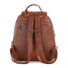 Backpack New Style Fashion Versatile Backpack High Quality Work Travel Bag With Pendant - 摩卡棕 - 查看 2