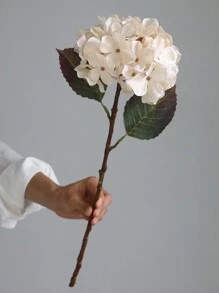 1pc Vintage Autumnal Color Hydrangea Faux Flower, Hydrangea Aisle Decor Artificial Flower For Wedding Ceremony, Valentine's Day, Gift