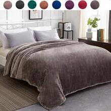 Large Lightweight Flannel Fleece Blankets Bed Sofa Throw Blanket Queen King Size - màu đen - Xem 8