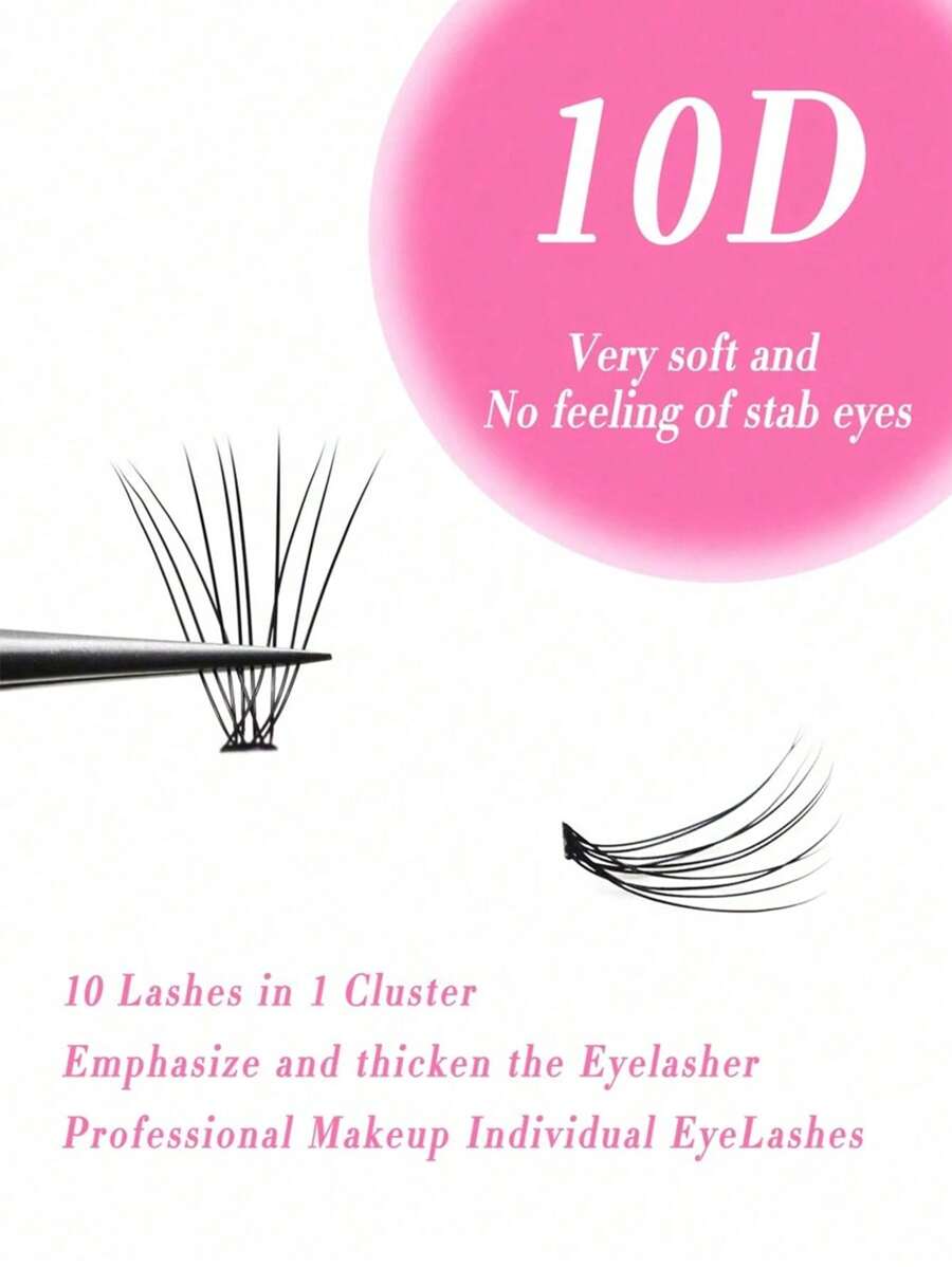 200pcs/Set Faux Mink Lashes 10D 20D 816mm MIX UltraLight Waterproof