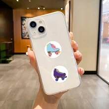 500 件胶带圆形贴纸 - 溜冰鞋贴纸卷乙烯基贴纸剪贴簿、日记、笔记本电脑、保险杠、滑板、水瓶、电脑、手机、卡通动漫 - 彩色 - 查看 4