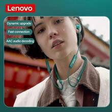 Lenovo SH1 Căști fără fir Bluetooth 5.0 IPX5 Impermeabile Bandă de gât Căști sport de lungă durată cu microfon Ambalaj chinezesc