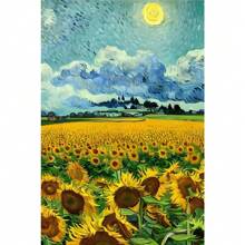 1 件梵高向日葵花朵星空艺术画海报印刷油画帆布画现代家居装饰礼物无框架 - 彩色 - 查看 14