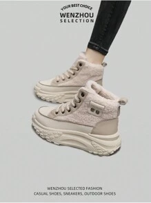 Neue Damen Winter Outdoor Schneestiefel, Plüschfutter, Dicke Isolierung, Rutschfest, Vielseitig, Bequem und langanhaltend