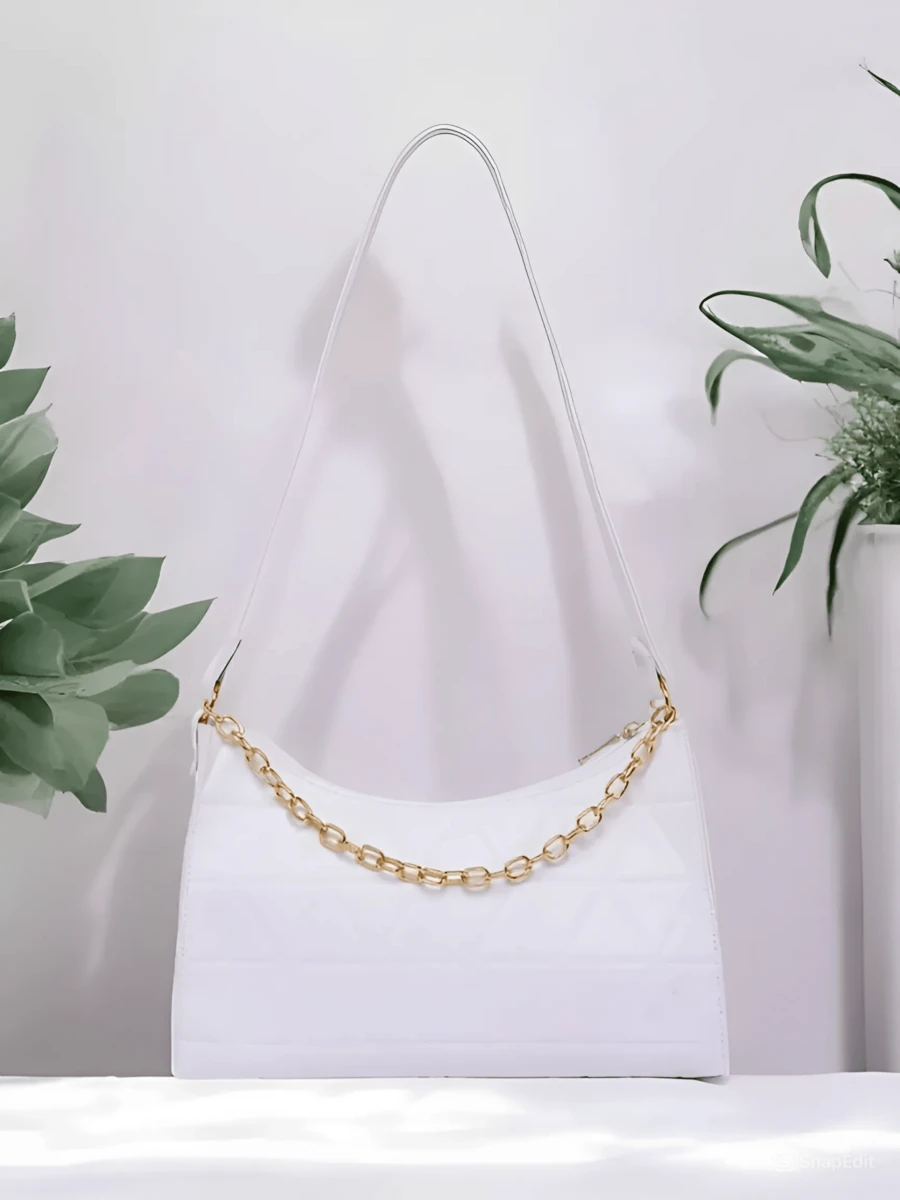 Women's Baguette Shoulder Bag Small Luxury - 白色 - 查看 1