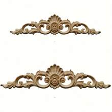 1 pieza de 30cm/40cm/50cm Decoración de flor tallada en madera para chimenea, gabinete de vino, fondo de pared