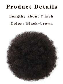 Afro Curly Hair Buns Updo Ponytail 1 Pc Drawstring Extension For Women Short African Twisted Curly Hair Bun Ponytail Extension Synthetic Hair Natural Looking