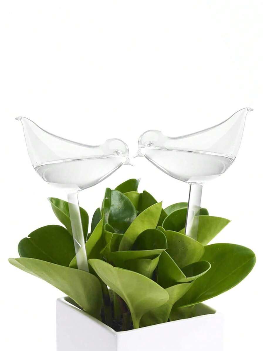 1pc Transparent Pvc Plastic Bird Shaped Watering Device For Plants