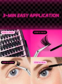 Miss Wink 100D ultra weiche, neue handgefertigte Wimpernverlängerung, natürlicher & weicher 8-16mm gemischter 216 Stück Falsche Wimpern, C/D 0,05mm gemischtes Set, geeignet für tägliches Make-up zur Erstellung von Cartoon-Wimpern, einzelne Büschel, lockige & 3D-Wimpernbüschel, Wimpernbüschel, einzelne Wimpern, Wimpern, Falsche Wimpern