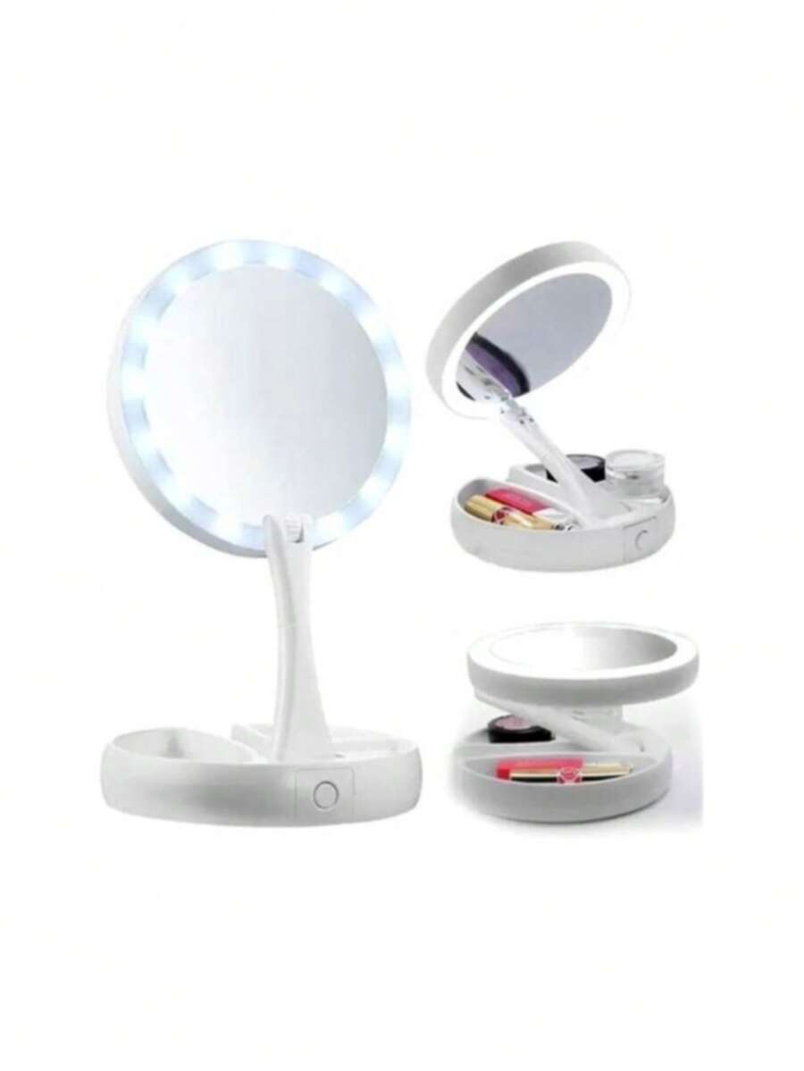 Articulated Makeup Mirror Led Illuminator Table Rotates 360 Portable