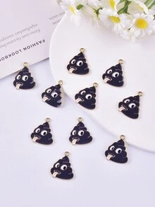 10 件/包 哥特式风格月亮与乌鸦图案合金珠宝吊坠 女士款、耳环、项链 - 彩色 - 查看 1