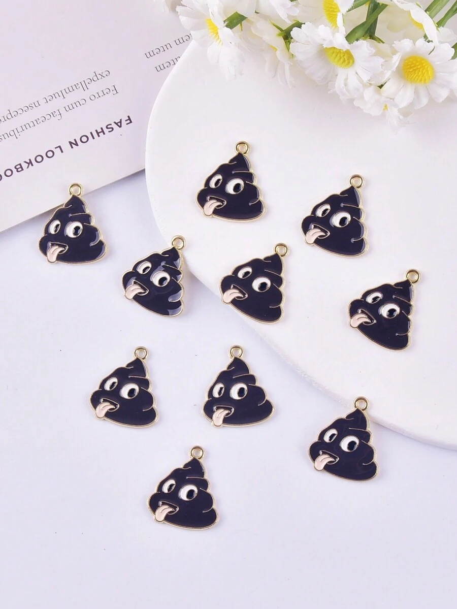 10 件/包 哥特式风格月亮与乌鸦图案合金珠宝吊坠 女士款、耳环、项链 - 彩色 - 查看 1