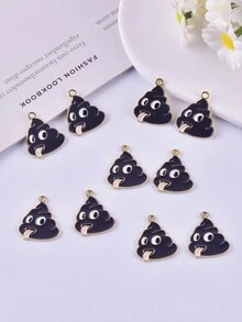 10 件/包 哥特式风格月亮与乌鸦图案合金珠宝吊坠 女士款、耳环、项链 - 彩色 - 查看 3