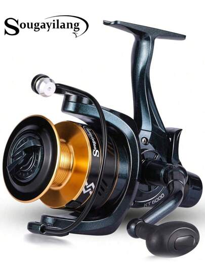 SOUGAYILANG Carp Fishing Reel 13+1BB Spinning Fishing Reel 30LB Drag Power Wheel
