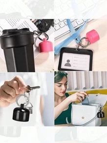 Porte-clés avec boîte de rangement, boîte de rangement pour organiseur de bijoux pour voyage, clés de voiture, téléphone, portefeuille, sac à dos, porte-clés avec bracelet