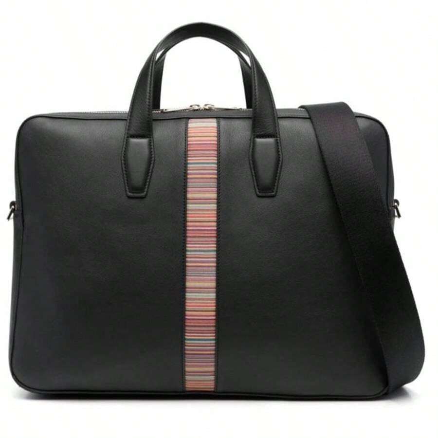 Paul Smith Signature Stripe Brief Case Black SHEIN USA