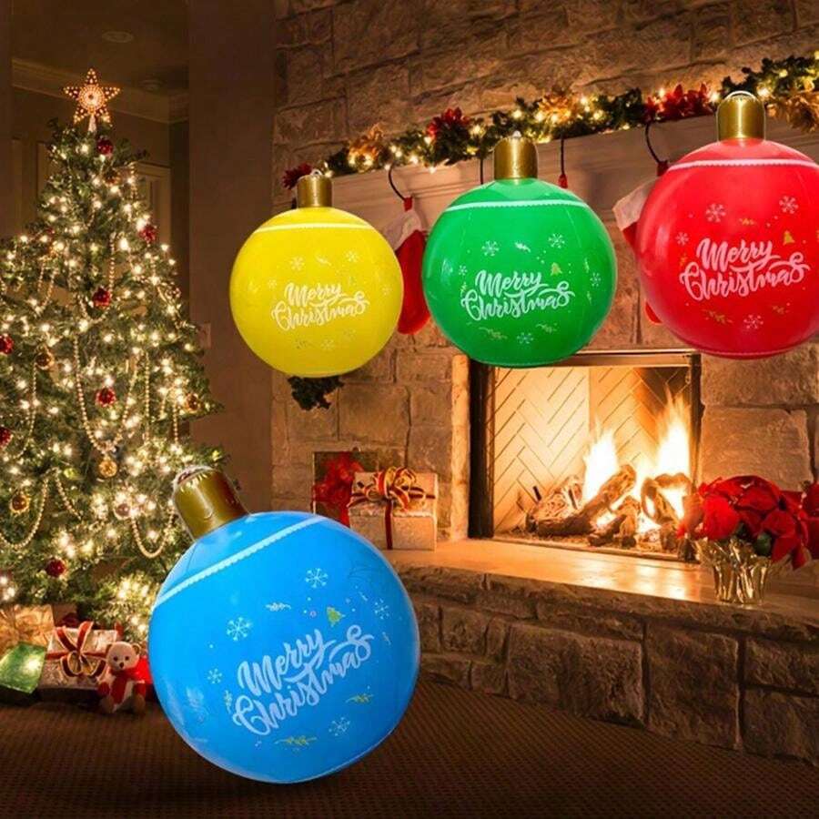 24 Inch Giant PVC Christmas Inflatable Ball Decorations 24 Inch Giant