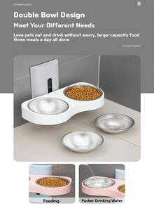 Bát đựng thức ăn cho mèo treo tường Bát đựng thức ăn cho thú cưng Bát đôi có thể tháo rời, có thể điều chỉnh độ cao, nâng lên cho chó nhỏ, máy cho mèo ăn, máy uống, đồ dùng cho thú cưng, máy đựng thức ăn và nước cho mèo - Nhiều màu - Xem 11
