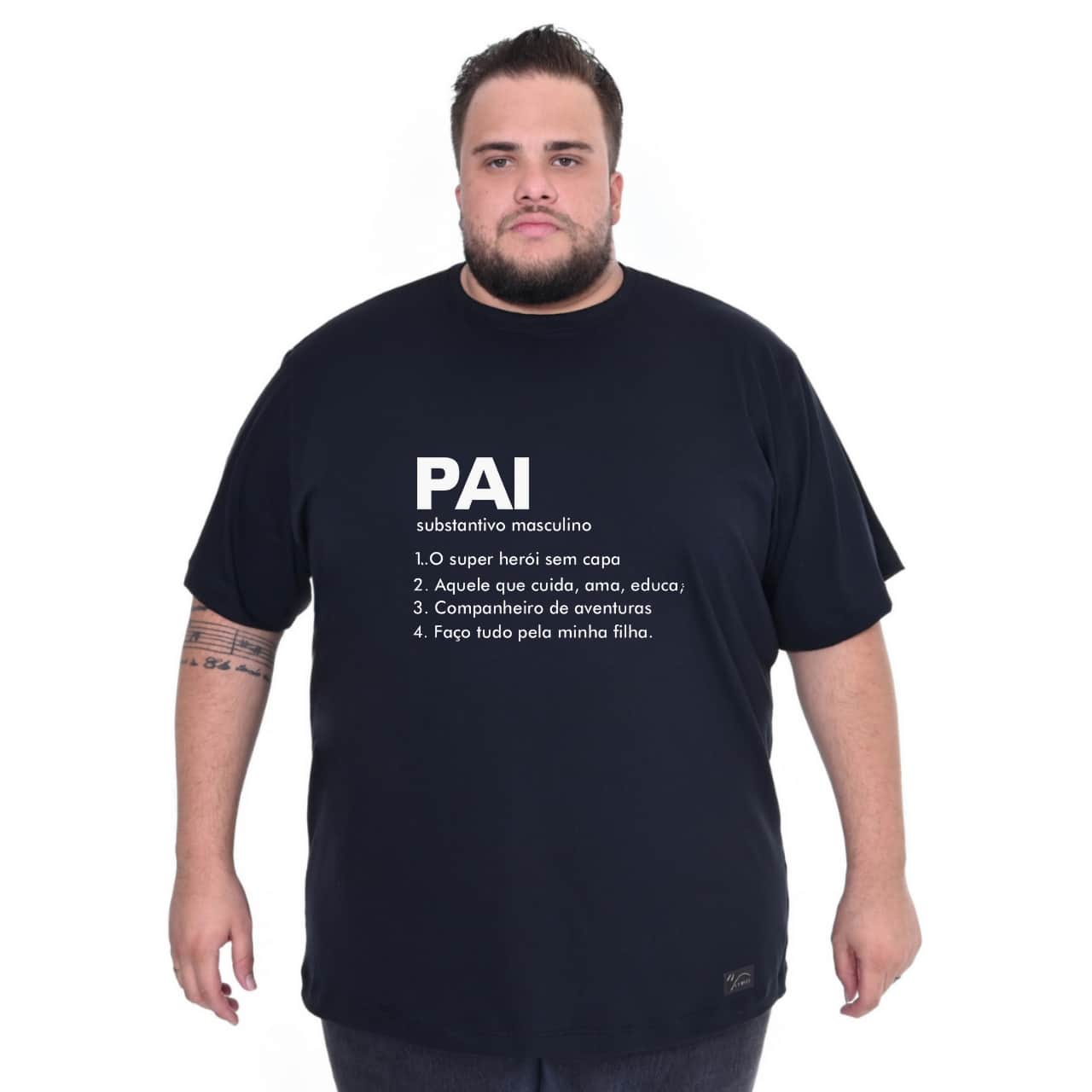 Men's Plus Size T-Shirt Dad Noun Dad Printed Shirt G1 To G11 - 黑色 - 查看 1