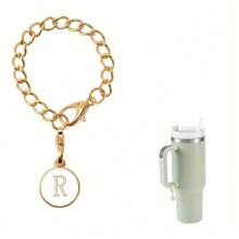 1 Packung Initialen Charm Anhänger, personalisierte Buchstaben Schmuckanhänger zur Kennzeichnung von Kaffeetassen, Anti-Verlust Dekoartikel